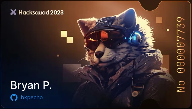 My HackSquad 2023 ticket.